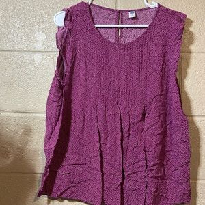 Old navy purple tank top blouse size extra large